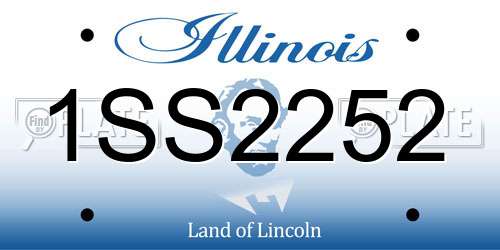 1SS2252 Illinois License Plate