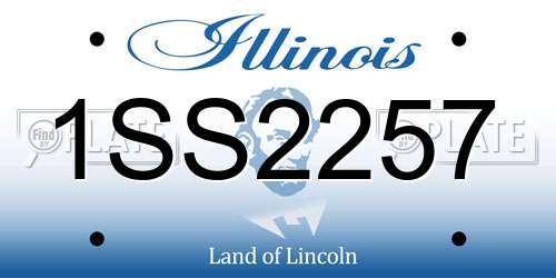 1SS2257 Illinois License Plate