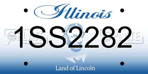 1SS2282 Illinois License Plate