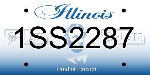1SS2287 Illinois License Plate