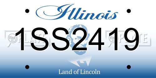 1SS2419 Illinois License Plate