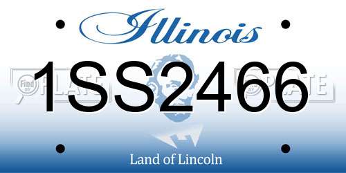 1SS2466 Illinois License Plate