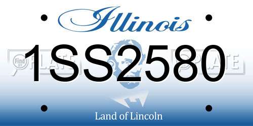 1SS2580 Illinois License Plate
