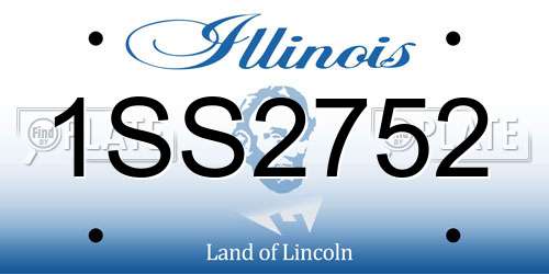 1SS2752 Illinois License Plate