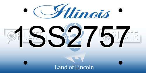 1SS2757 Illinois License Plate