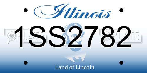 1SS2782 Illinois License Plate