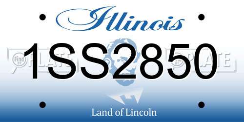 1SS2850 Illinois License Plate