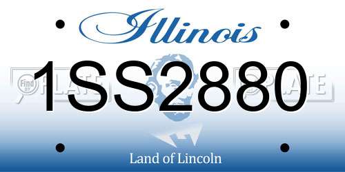 1SS2880 Illinois License Plate
