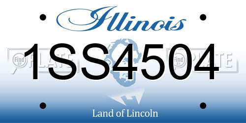 1SS4504 Illinois License Plate