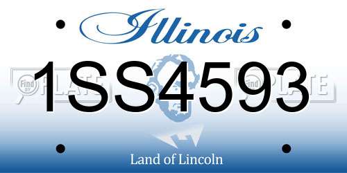 1SS4593 Illinois License Plate