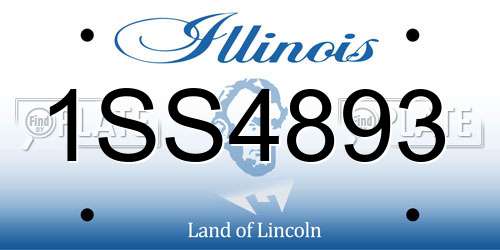 1SS4893 Illinois License Plate