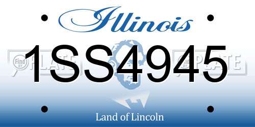 1SS4945 Illinois License Plate