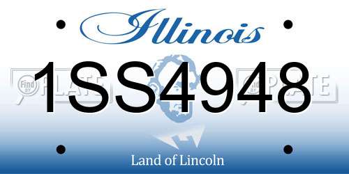1SS4948 Illinois License Plate