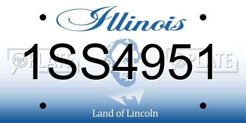 1SS4951 Illinois License Plate