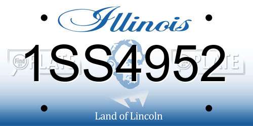 1SS4952 Illinois License Plate