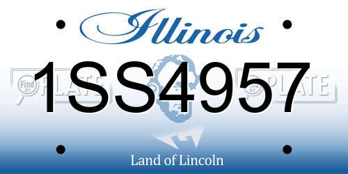 1SS4957 Illinois License Plate