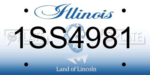 1SS4981 Illinois License Plate