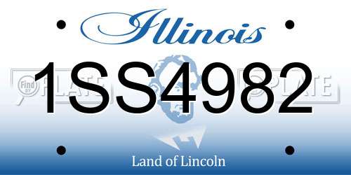 1SS4982 Illinois License Plate