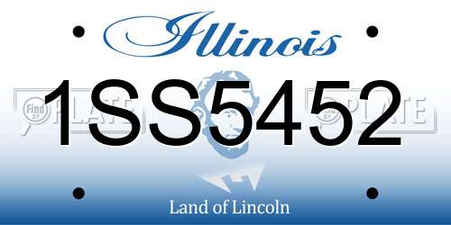 1SS5452 Illinois License Plate