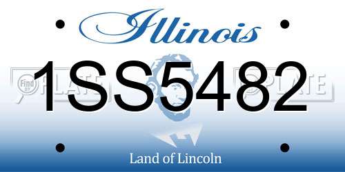 1SS5482 Illinois License Plate