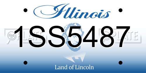 1SS5487 Illinois License Plate