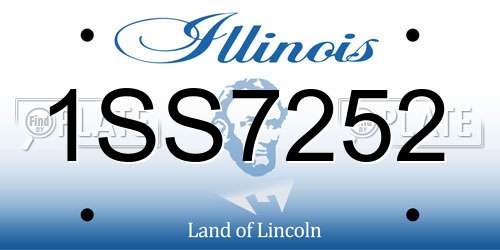 1SS7252 Illinois License Plate