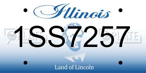 1SS7257 Illinois License Plate