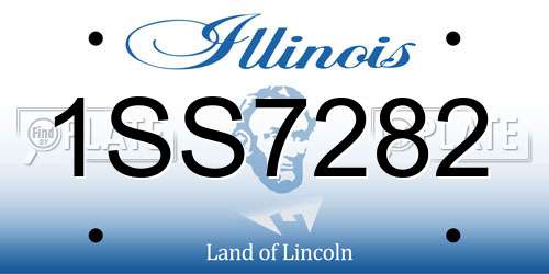 1SS7282 Illinois License Plate