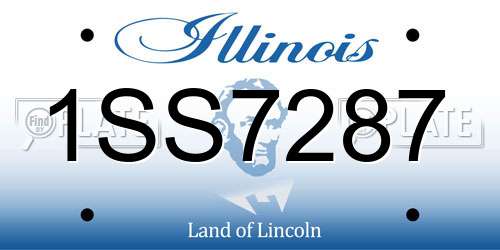 1SS7287 Illinois License Plate