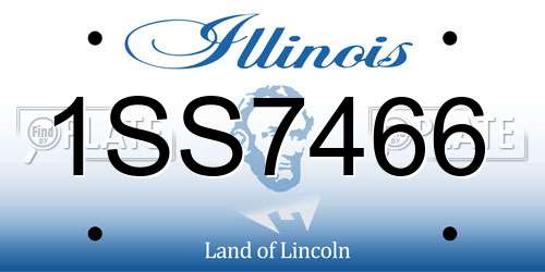1SS7466 Illinois License Plate