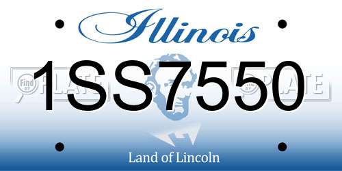 1SS7550 Illinois License Plate