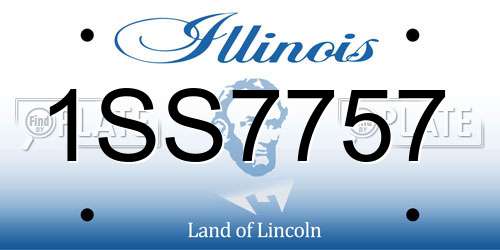 1SS7757 Illinois License Plate