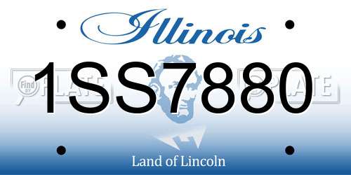 1SS7880 Illinois License Plate
