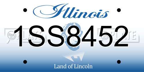 1SS8452 Illinois License Plate