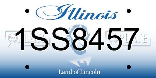 1SS8457 Illinois License Plate