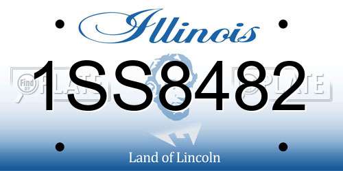 1SS8482 Illinois License Plate