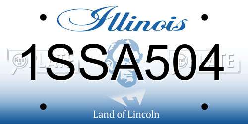 1SSA504 Illinois License Plate