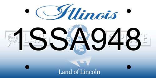 1SSA948 Illinois License Plate