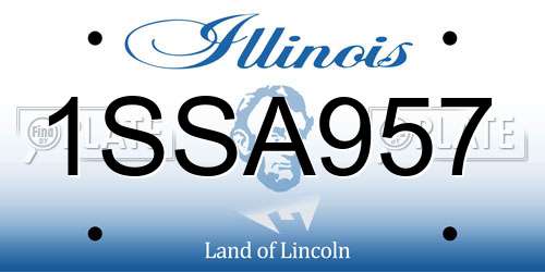 1SSA957 Illinois License Plate