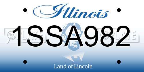 1SSA982 Illinois License Plate