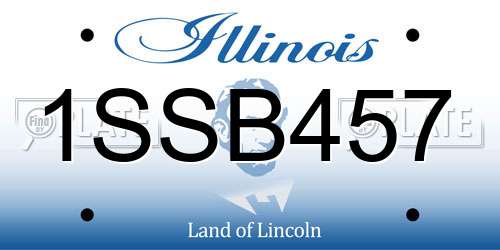 1SSB457 Illinois License Plate