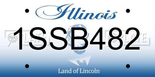 1SSB482 Illinois License Plate