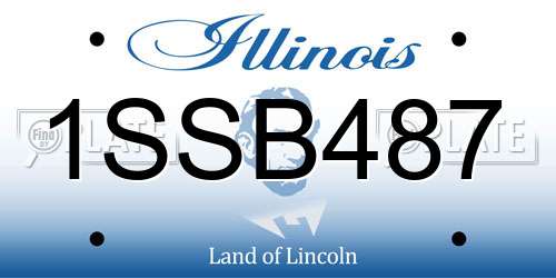 1SSB487 Illinois License Plate
