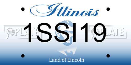 1SSI19 Illinois License Plate