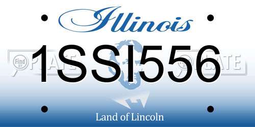 1SSI556 Illinois License Plate