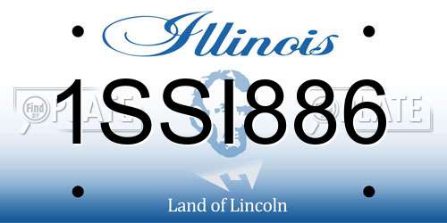 1SSI886 Illinois License Plate
