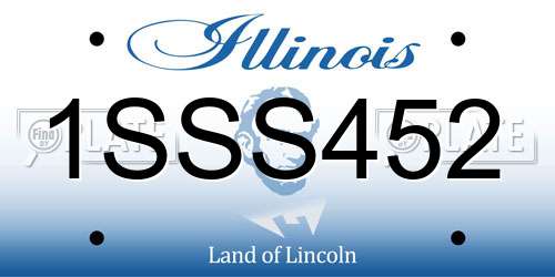 1SSS452 Illinois License Plate