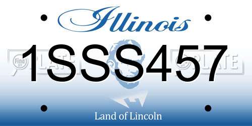 1SSS457 Illinois License Plate