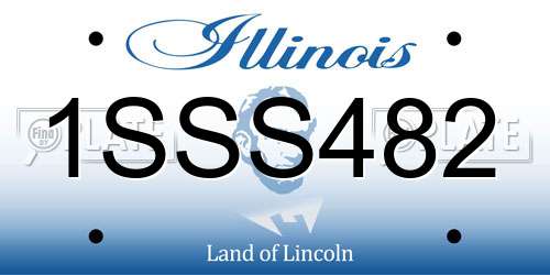 1SSS482 Illinois License Plate