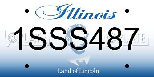 1SSS487 Illinois License Plate